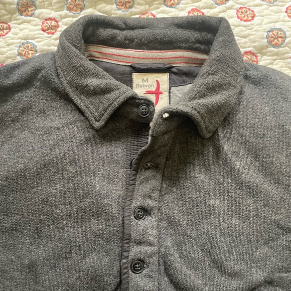 Relwen Thermal Polo in Charcoal Heather. Size Medium. - Picture 6 of 7